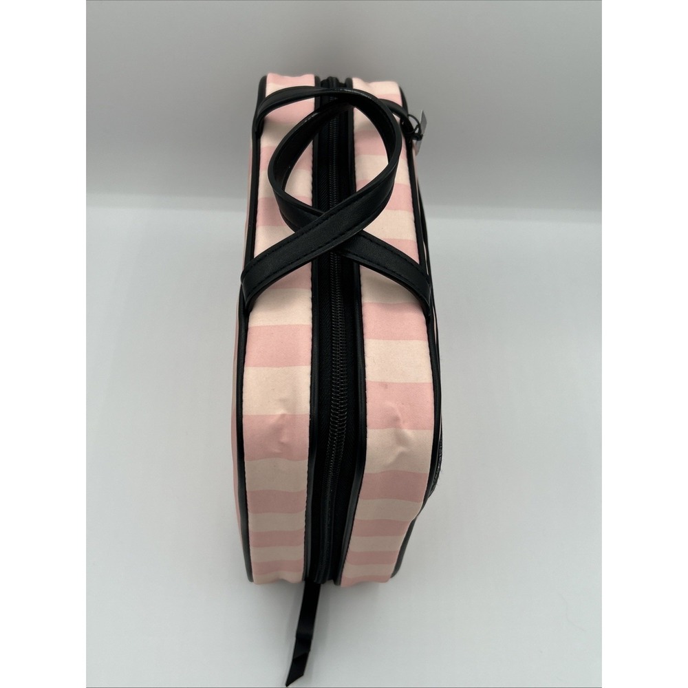 Victoria's Secret Hanging Cosmetics Bag,Heritage Stripes Pink Travel Case NEW - Picture 4 of 15